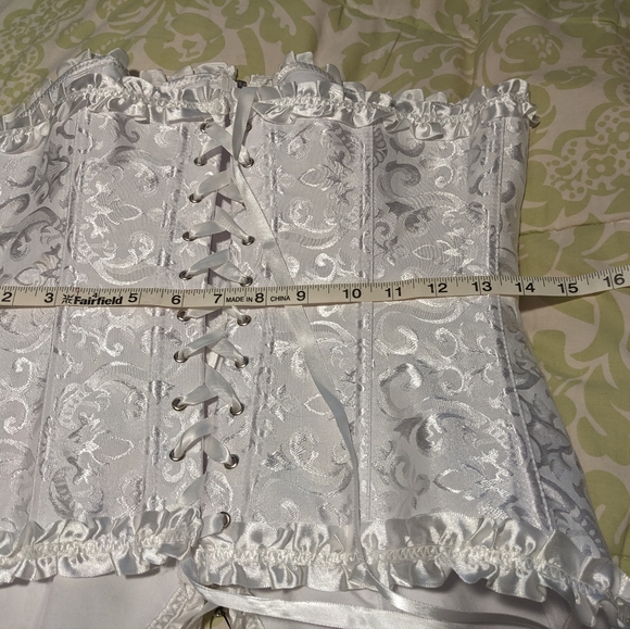 Adore Me White Ruffle Bustier - Picture 3 of 9